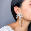 Fireworks Rhinestone Tassel Earrings - 2 Color Choices! - The Songbird Collection 