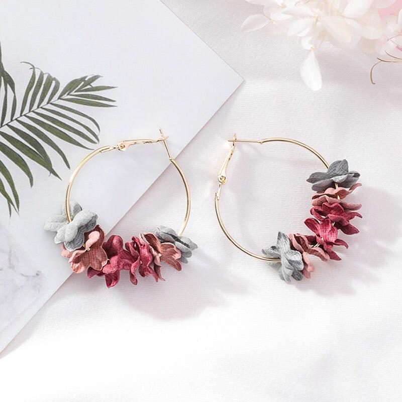 Anielle flower hoops Earrings - 4 Colors SELLING OUT!! - The Songbird Collection 