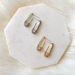 Glitz Safety Pin Earrings - As Seen on Celebrities! - The Songbird Collection 