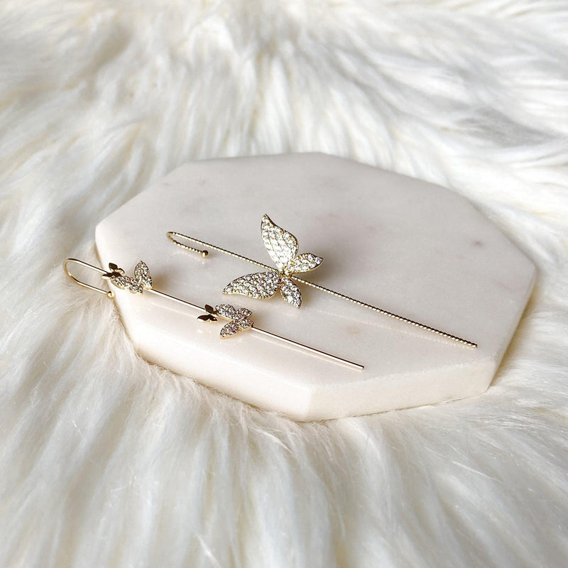 Mariposa Butterfly Ear Hook / Ear Cuff - 2 Styles-Earrings-The Songbird Collection