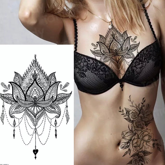 Bohemian Black Temporary Tattoos - 5 Designs-Body Jewelry-The Songbird Collection