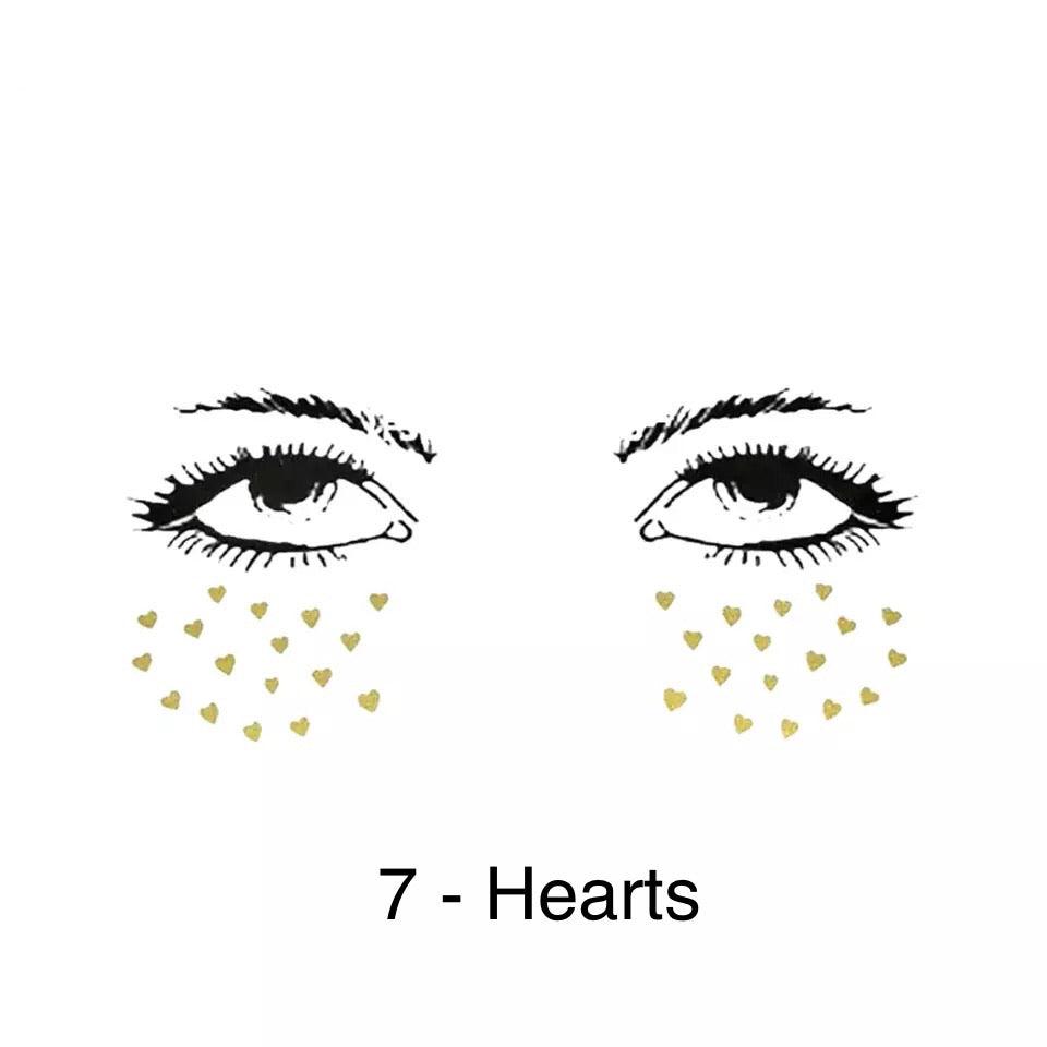 Metallic Face Temporary Tattoo Jewels - 11 Designs LOW STOCK!! - The Songbird Collection 