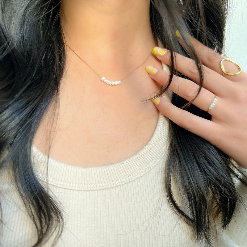 Amerie Pearl Seed Beads Necklace - NOW IN SILVER TOO!