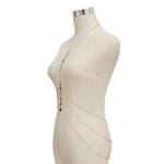 Midnight Kisses Black Beads Body Chain - The Songbird Collection 