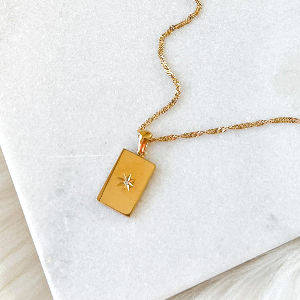 North Star Signet Necklace-Necklaces-The Songbird Collection