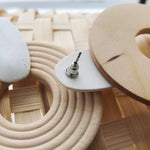 St. Tropez Statement Earrings - Brown & White! LOW STOCK! - The Songbird Collection 