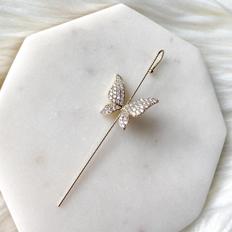Mariposa Butterfly Ear Hook / Ear Cuff - 2 Styles-Earrings-The Songbird Collection
