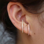 Layla Earlobe Hugger Earrings 925 Sterling Silver - The Songbird Collection 