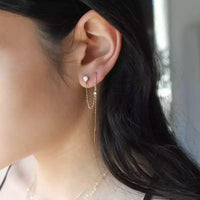 Ari Chain Link Threader Earring-Earrings-The Songbird Collection