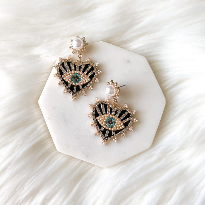 Eye + Heart Earrings-Earrings-The Songbird Collection