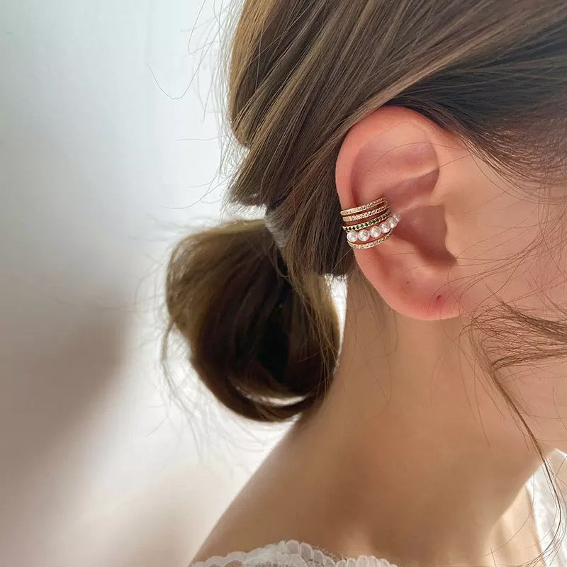 Cerise Pearly Ear Cuff - 3 Styles-Earrings-The Songbird Collection