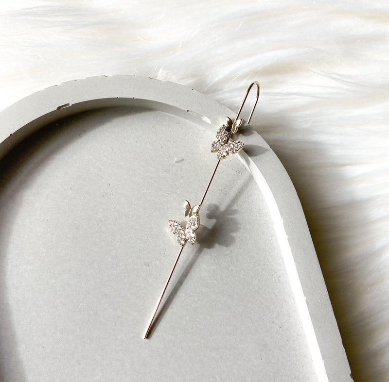 Mariposa Butterfly Ear Hook / Ear Cuff - 2 Styles-Earrings-The Songbird Collection
