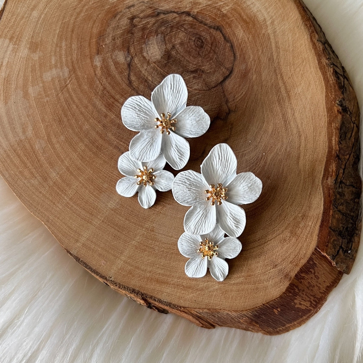 Hibiscus Flower Drop Earrings - 13 COLORS