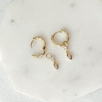 Amaranth Charm Huggies-Earrings-The Songbird Collection