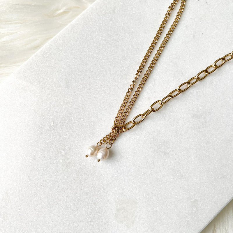 Anais Freshwater Pearl Necklace-Necklaces-The Songbird Collection