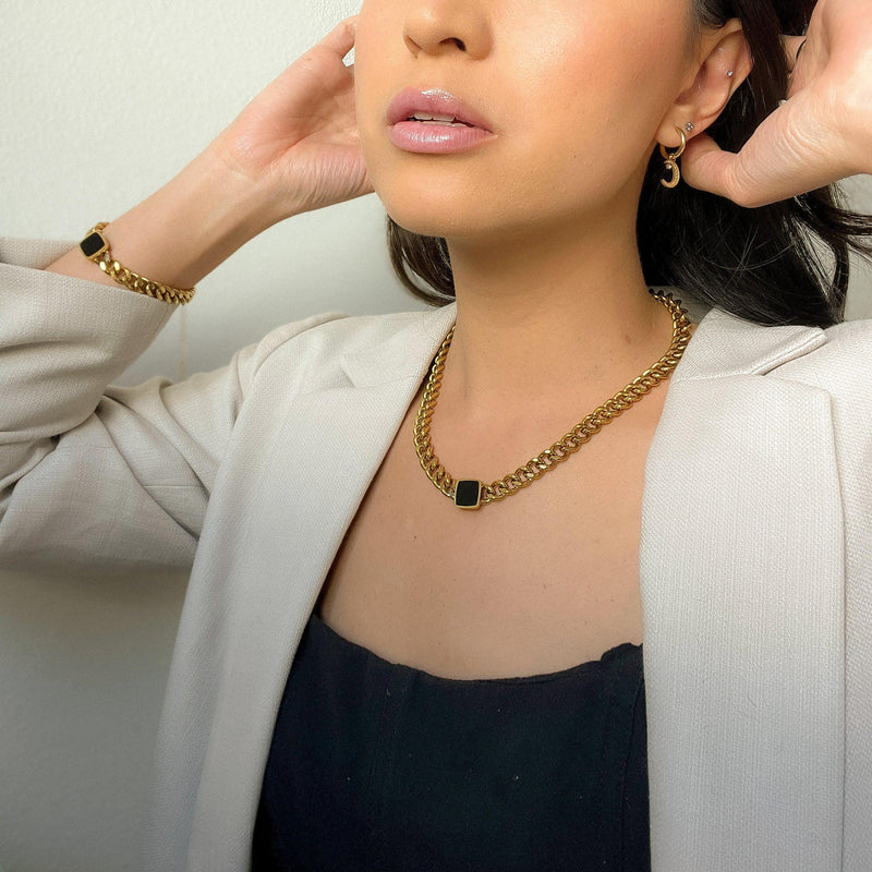 Nadia Chunky Chain Necklace-Necklaces-The Songbird Collection