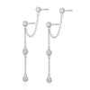 Adele Bezel Set Chain Link Earrings-Earrings-The Songbird Collection