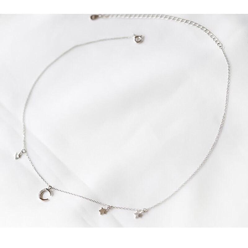 Lune et étoiles Sterling Silver Choker - RESTOCKED! - The Songbird Collection 