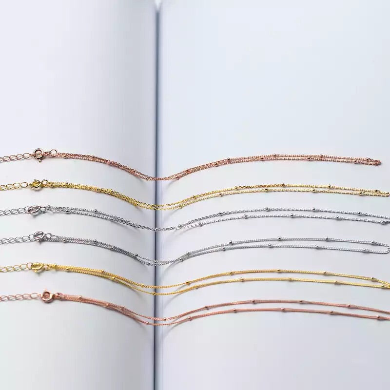 Satellite Beads 925 Sterling Silver Choker - The Songbird Collection 