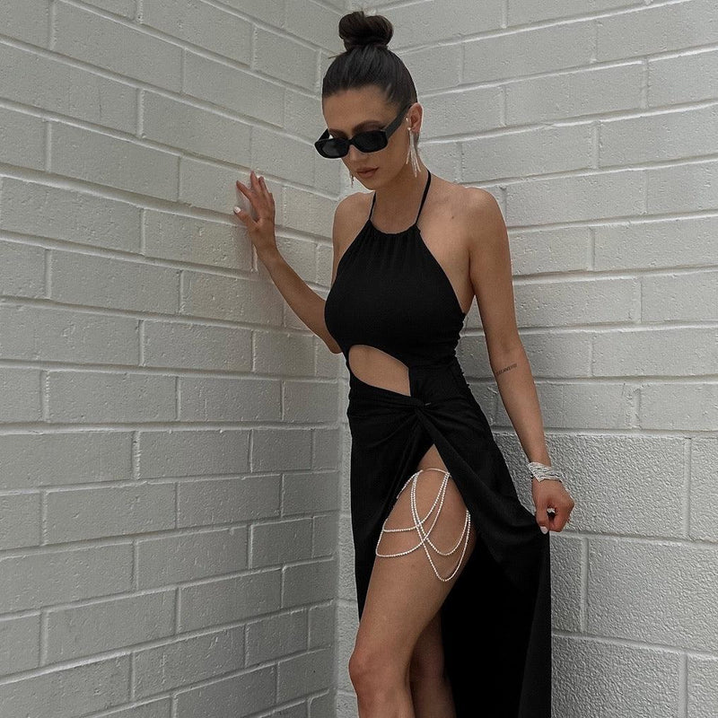Drippin Glam Rhinestone Leg Chain - The Songbird Collection 