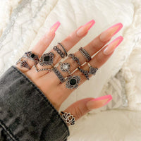 Malefi 15 Piece Ring Set-Rings-The Songbird Collection