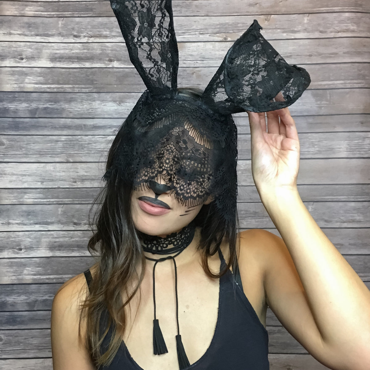 🐰 Black Lace Bunny Ear Headband - 4 Choices! LOW STOCK!! - The Songbird Collection 