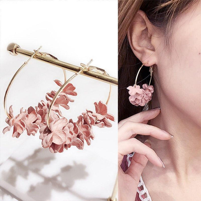 Anielle flower hoops Earrings - 4 Colors SELLING OUT!! - The Songbird Collection 