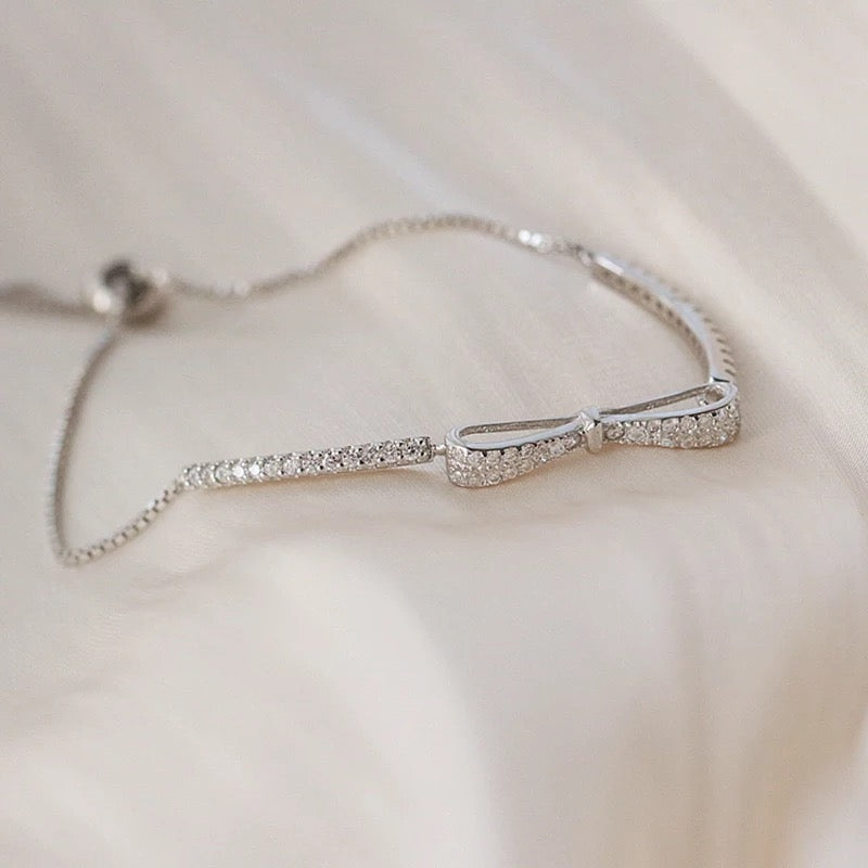 Bowtie Bracelet - 925 Sterling Silver-Bracelets-The Songbird Collection