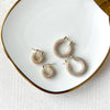 Ella Crystal Studded Hoop Earrings-Earrings-The Songbird Collection