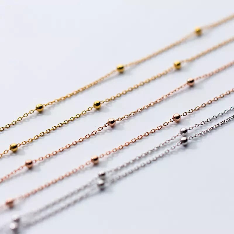 Satellite Beads 925 Sterling Silver Choker - The Songbird Collection 