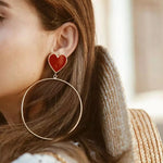 Red Heart Hoop Earrings - 2 Styles! - The Songbird Collection 