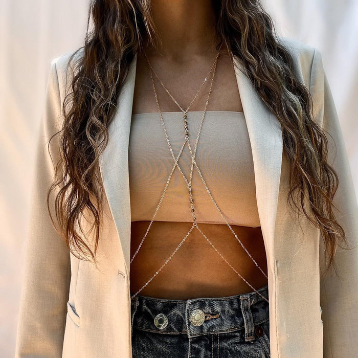 10057 Free Shipping Fashion Women Tassel Full Body Chain Necklace