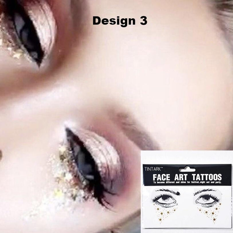 Metallic Face Temporary Tattoo Jewels - 11 Designs LOW STOCK!! - The Songbird Collection 