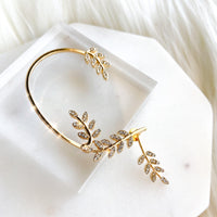 Laurel Leaf Ear Hook / Ear Cuff-Earrings-The Songbird Collection