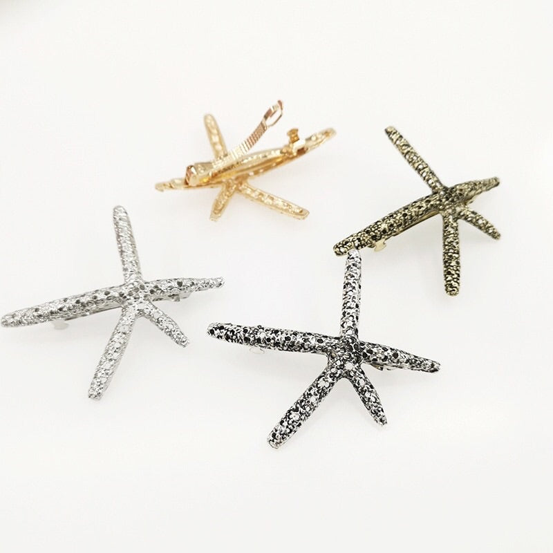 Sea Star Hair Clip - Gold RESTOCKED!! - The Songbird Collection 