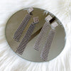 Square  Rhinestone Duster Earrings - The Songbird Collection 