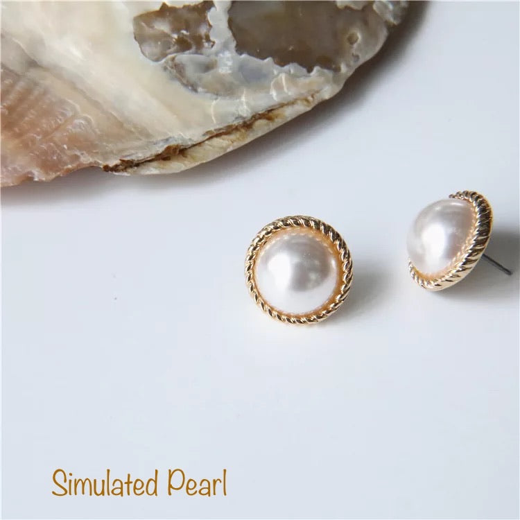 Embrace Pearly Stud Earrings - The Songbird Collection 