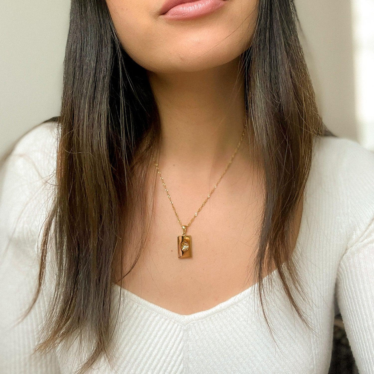 North Star Signet Necklace-Necklaces-The Songbird Collection