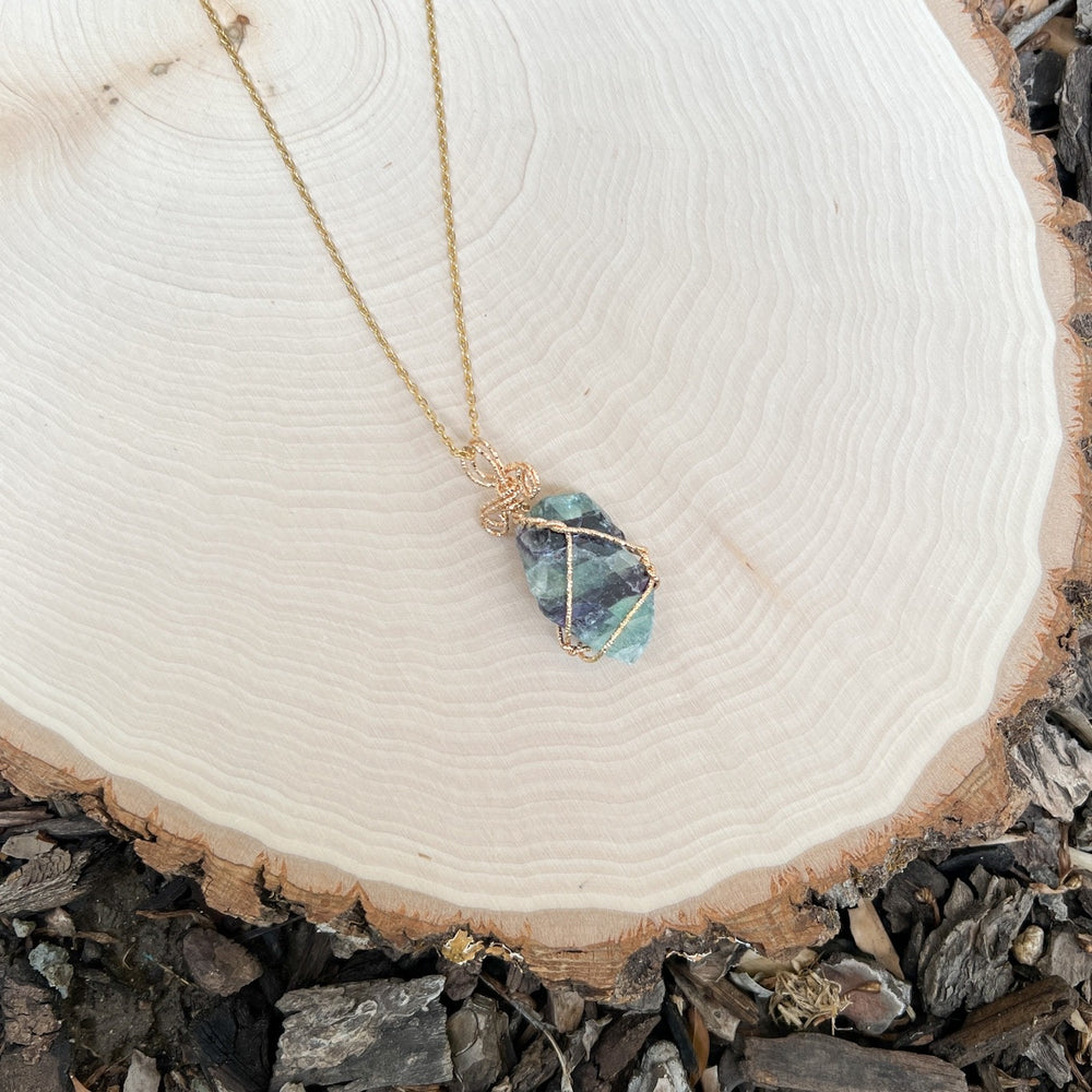 Fluorite (light to dark green & may have hints of purple) - specify 24 or 34 in chain