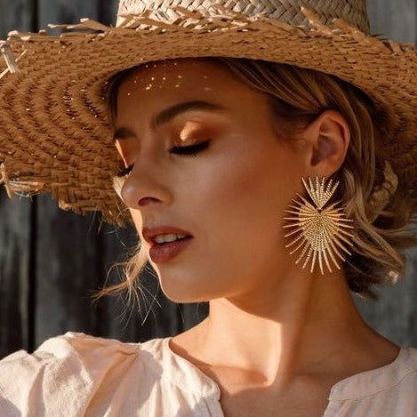 Sunburst Statement Earrings-Earrings-The Songbird Collection