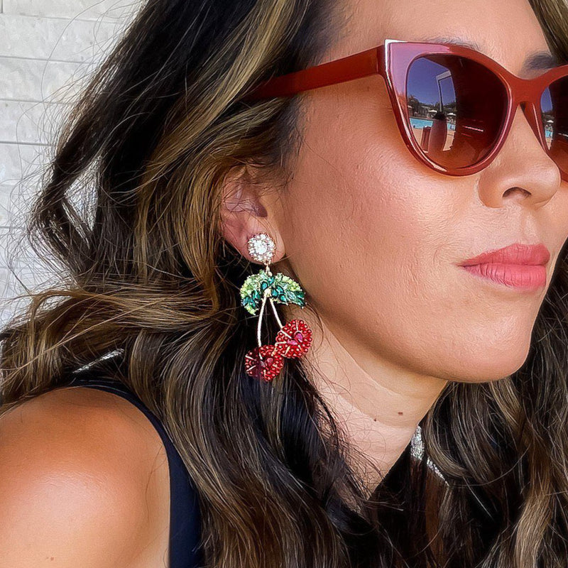 🍒 Cherry Bomb Earrings 🍒-Earrings-The Songbird Collection