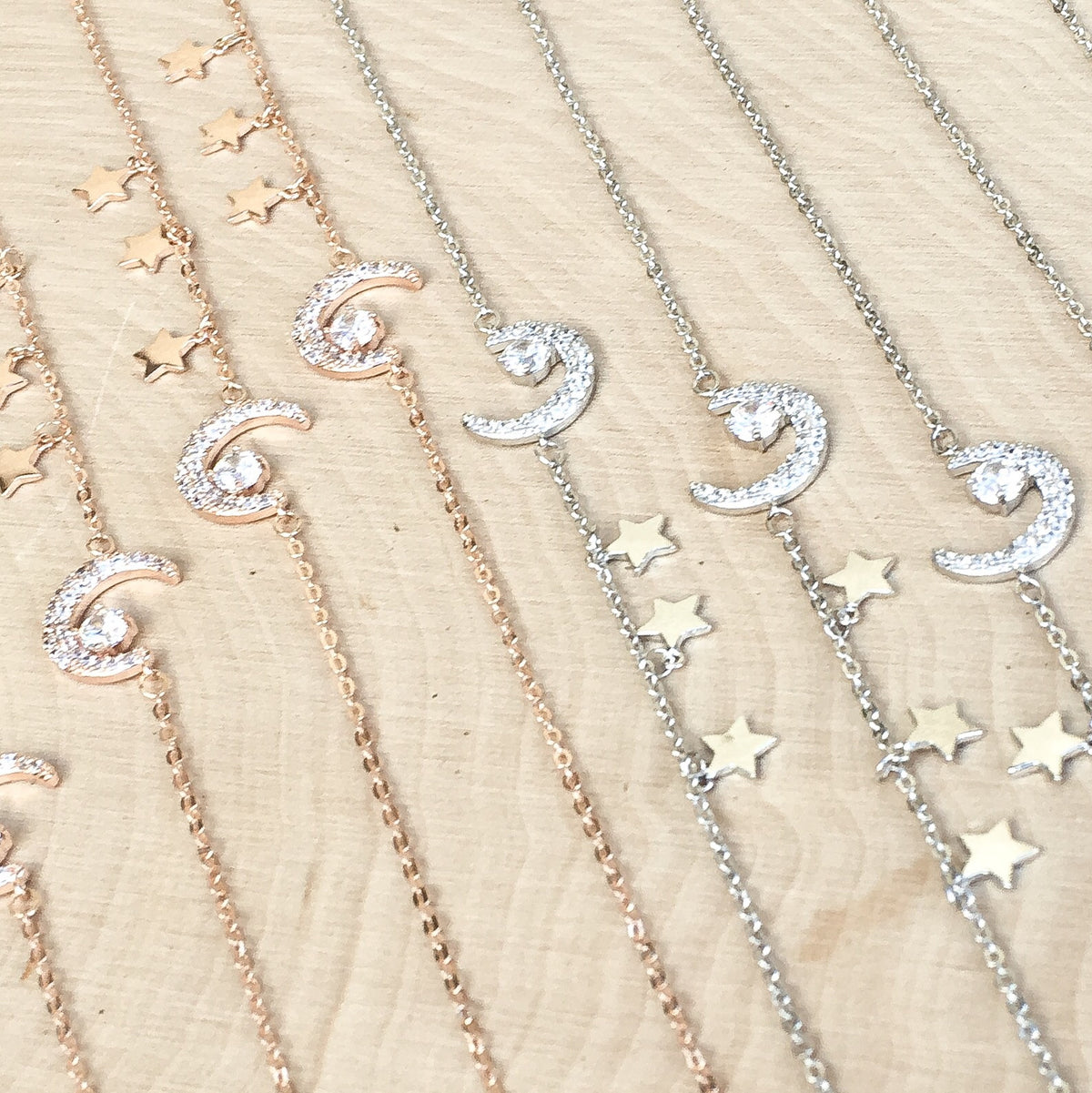 Moon and Stars Charm Bracelet - LOW STOCK! - The Songbird Collection 