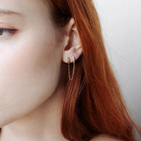 Lipa Chain Link Huggie Earring - 925 Sterling Silver-Earrings-The Songbird Collection