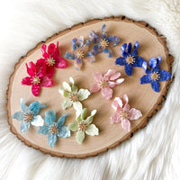 Rue Flower Earrings - 10 COLORS! - The Songbird Collection 