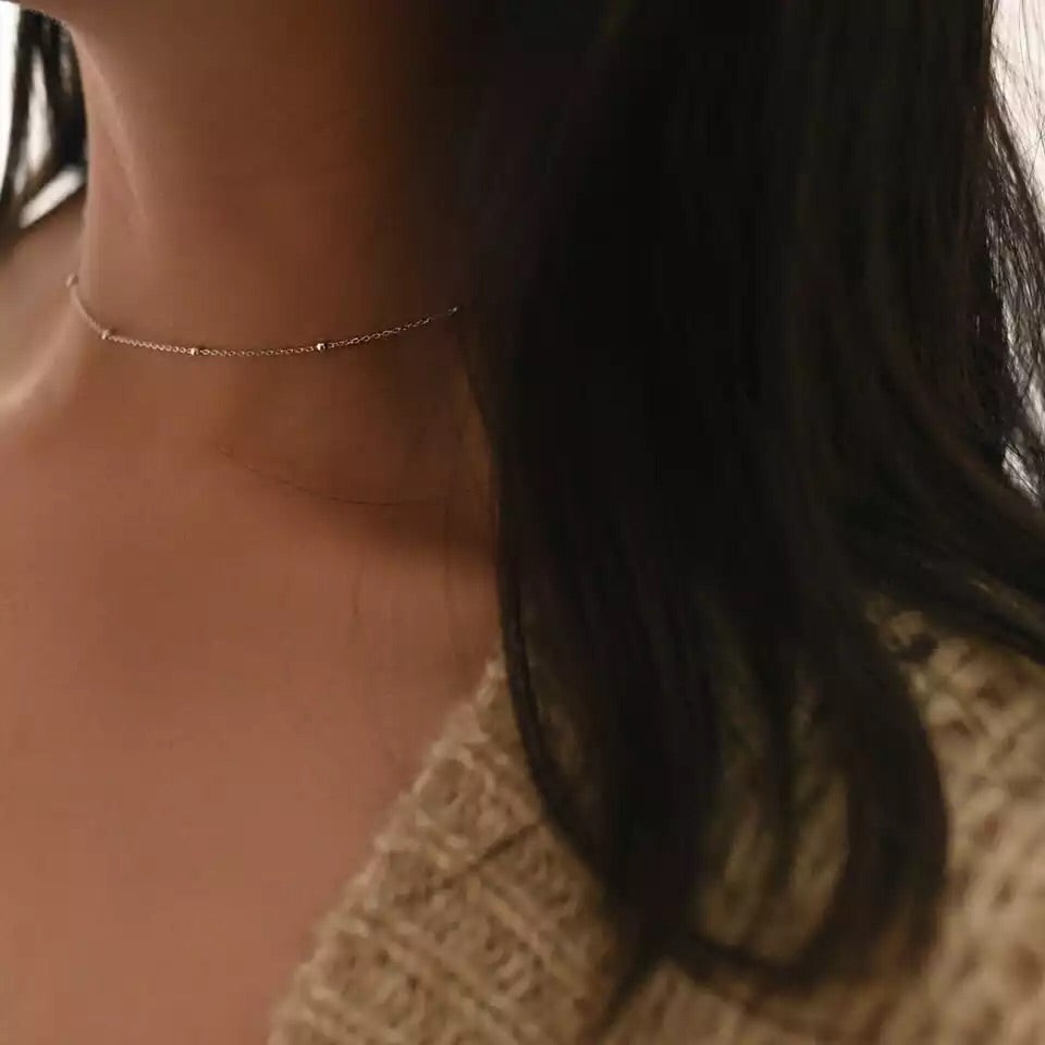 Satellite Beads 925 Sterling Silver Choker - The Songbird Collection 