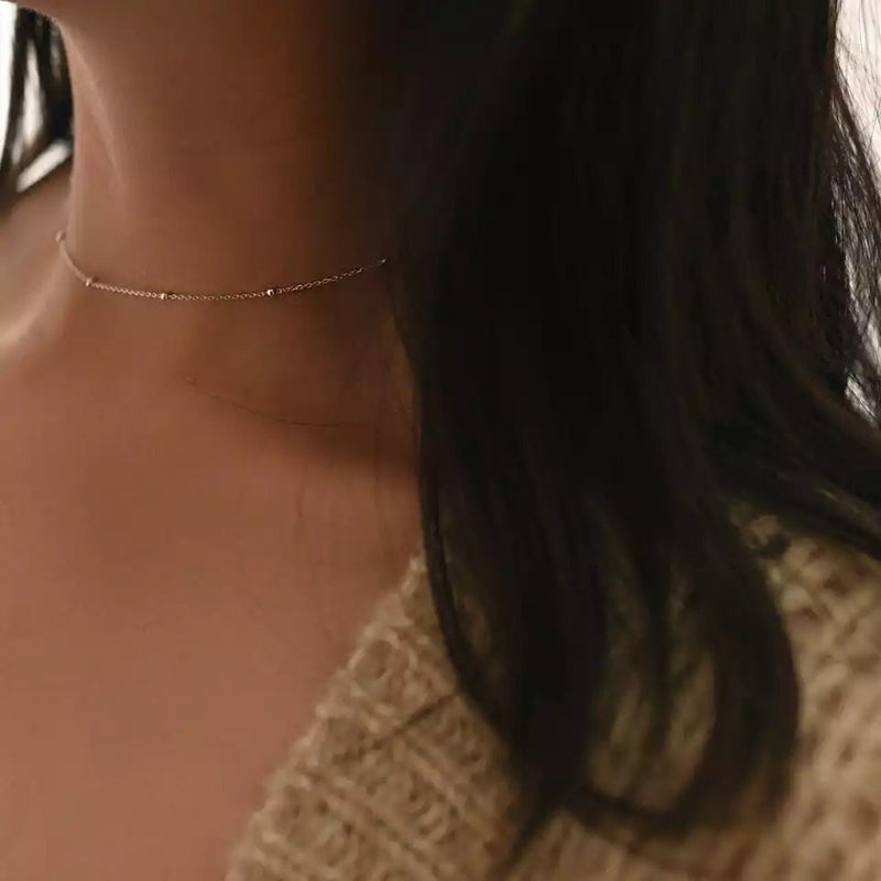 Satellite Beads 925 Sterling Silver Choker - The Songbird Collection 