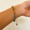 Two Toned Cuban Chain Bracelet-Bracelets-The Songbird Collection