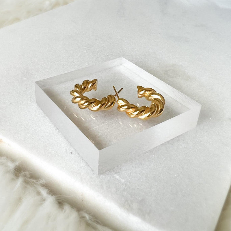 Emile Croissant Earrings-Earrings-The Songbird Collection