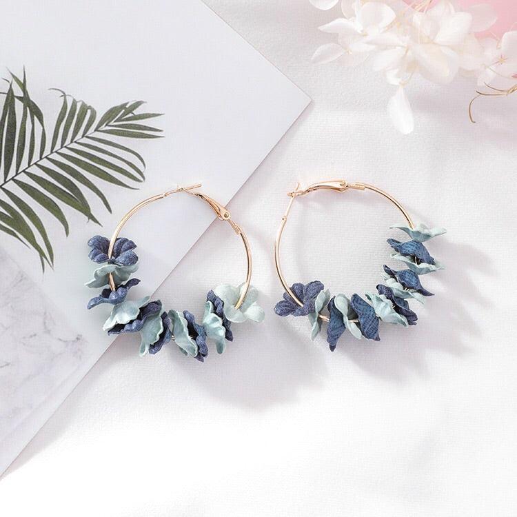 Anielle flower hoops Earrings - 4 Colors SELLING OUT!! - The Songbird Collection 