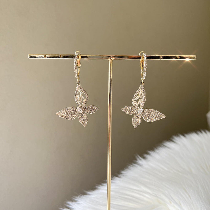 Papillion Butterfly Drop Earrings-Earrings-The Songbird Collection
